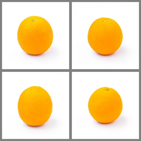 Conjunto de laranja isolado no branco — Fotografia de Stock