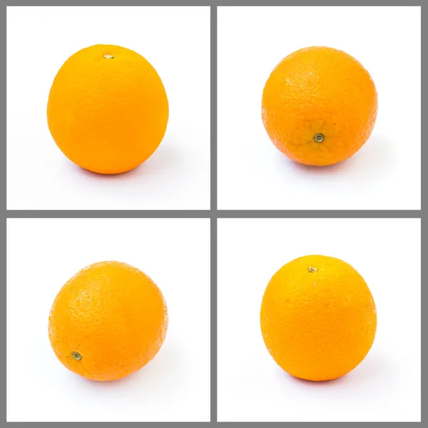 Uppsättning av orange isolerad på vit — Stockfoto