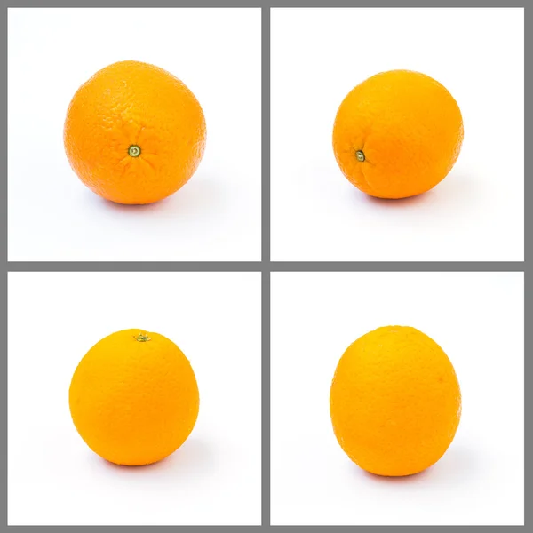 Conjunto de laranja isolado no branco — Fotografia de Stock