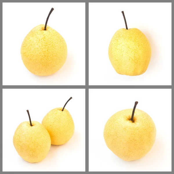 Set of pear fruits isolated — Stock Photo, Image