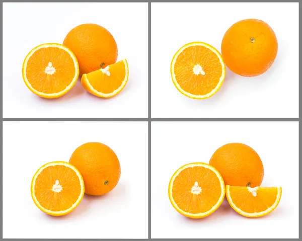 Zestaw na białym tle pomarańczowy — Zdjęcie stockowe