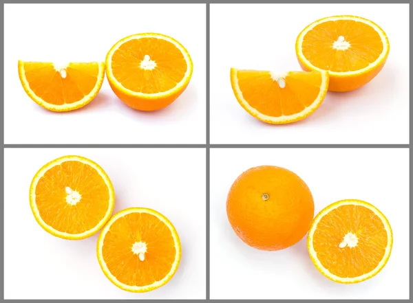 白で隔離されるオレンジのセット — ストック写真