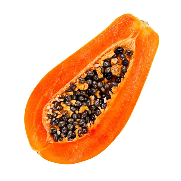 Papaya isoliert auf weiß — Stockfoto