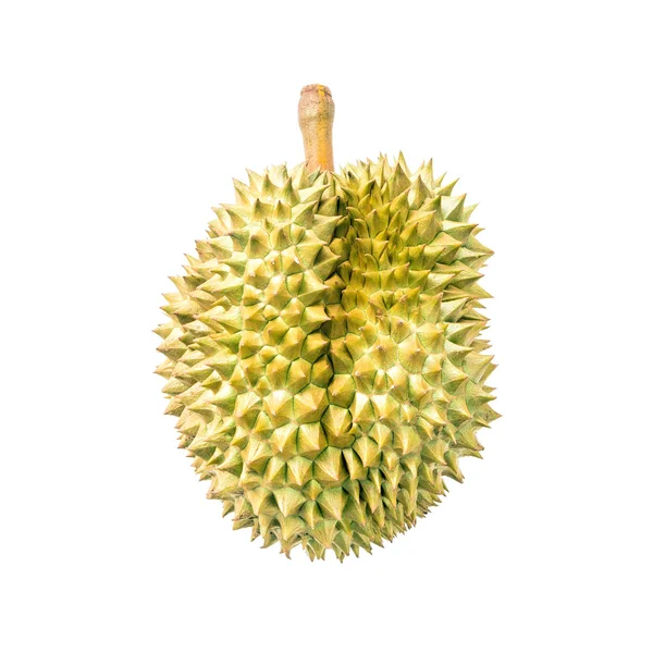 Durian isoliert auf weißem Hintergrund, König der Früchte in Thailand — Stockfoto