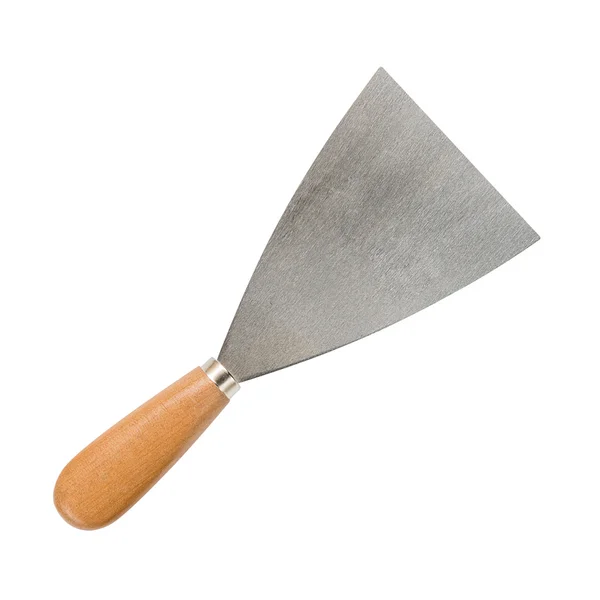 Metal spatula beyaz izole — Stok fotoğraf