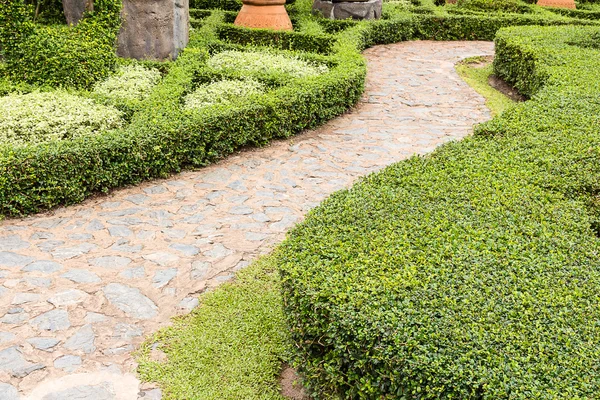 Beautiful walkway in the garden — Stock Photo, Image