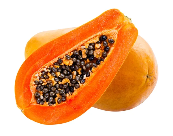 Papaya isolated on white — Stock Photo, Image