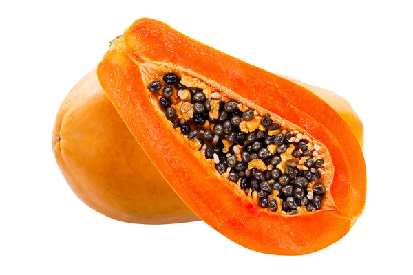 Papaya isolato su bianco — Foto Stock