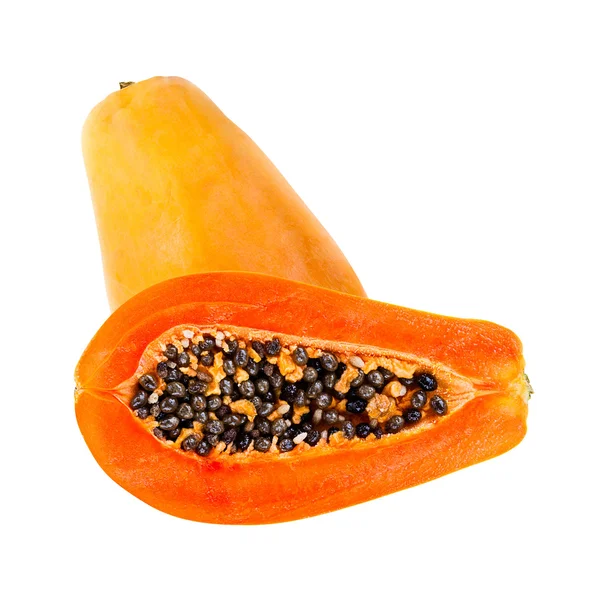 Papaya isolerad på vit — Stockfoto