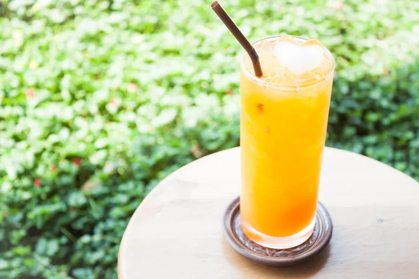 Chill time with fresh iced orange juice — Stock Photo, Image