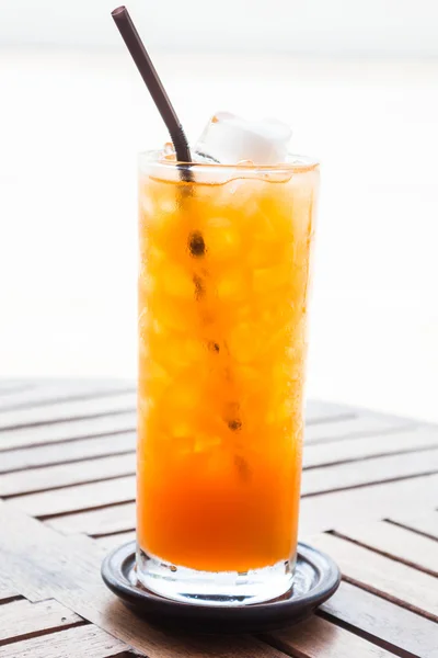 Full glass of fresh iced orange juice — Stock Photo, Image