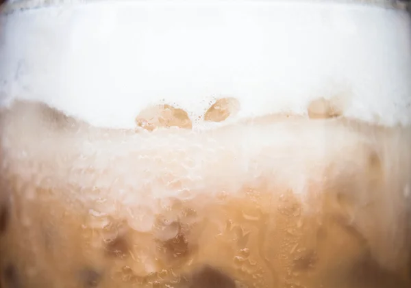 Onda de leite micro espuma em frappucino — Fotografia de Stock