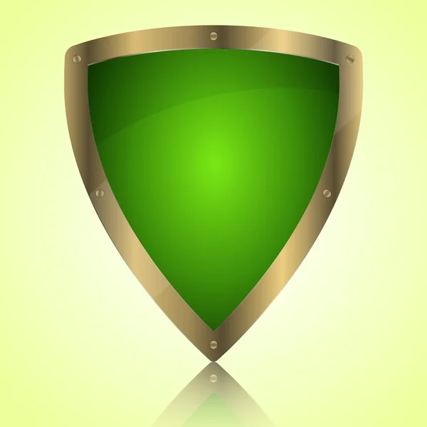 Triunfo ícone símbolo escudo verde — Vetor de Stock