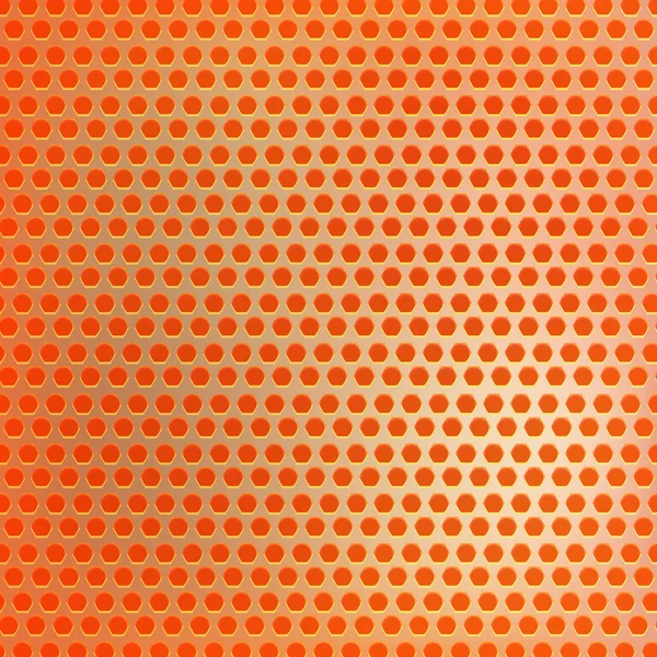 Retro orange hexagon dots background — Stock Vector