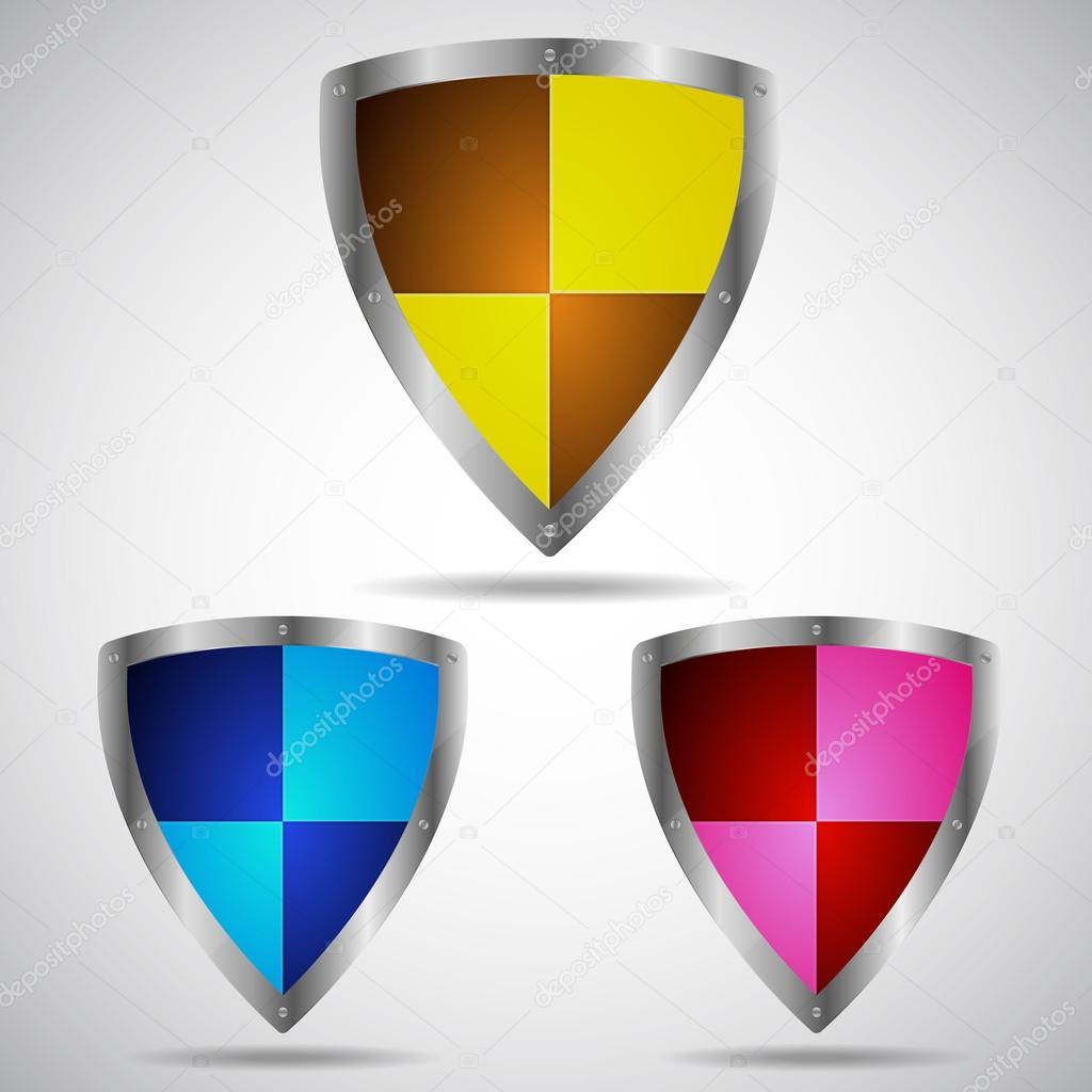 Set of security shield symbol icon