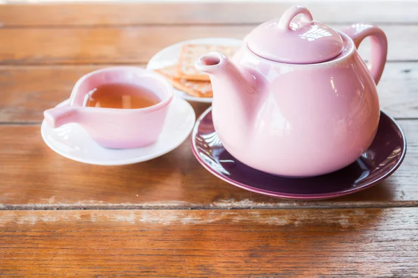 Taza de té con tetera — Foto de Stock