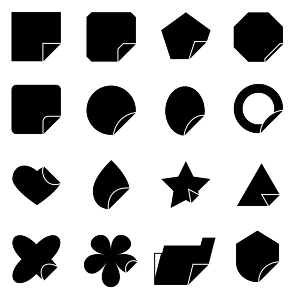 Set of corner lebel icons — Stock Vector