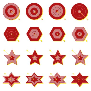 hozzon létre a cél és a nyíl ikonok