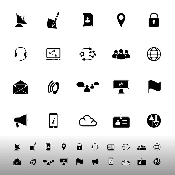 Icônes de communication sur fond blanc — Image vectorielle