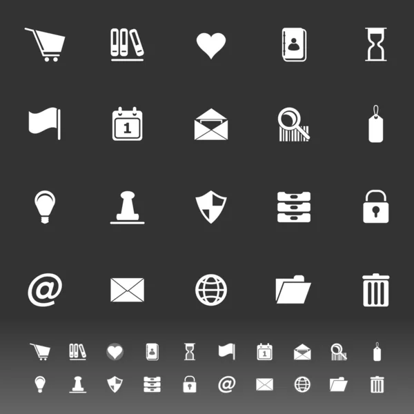 Общие иконки папок на сером фоне — стоковый вектор