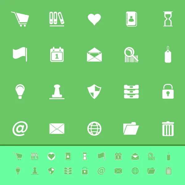Cartella generale icone a colori su sfondo verde — Vettoriale Stock