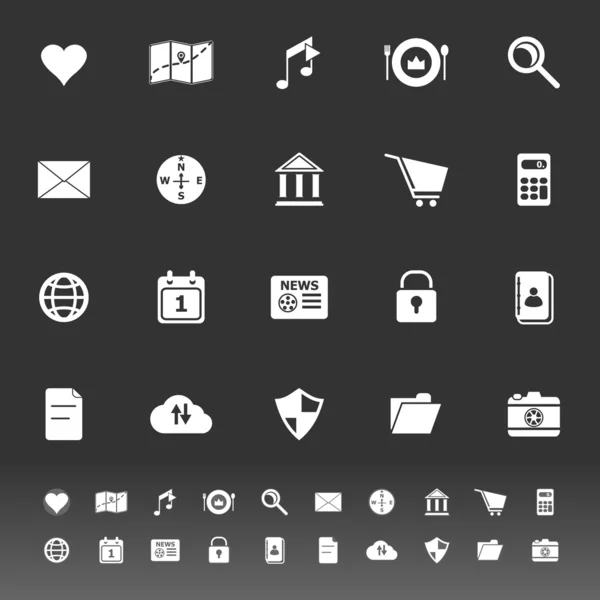 Icone di applicazione generale su sfondo grigio — Vettoriale Stock