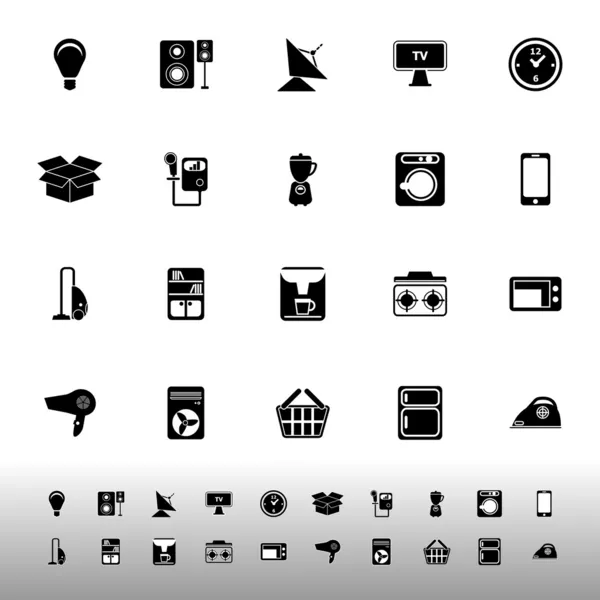 Hjemmerelaterte ikoner på hvit bakgrunn – stockvektor