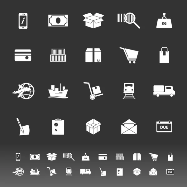 Shipment icons on gray background — Stock Photo, Image