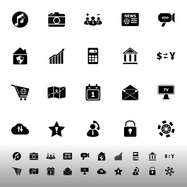 Smart phone icons on white background clipart