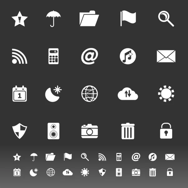 Tool bar icons on gray background — Stock Vector