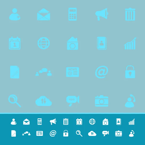 Fargefarge ikoner på blå bakgrunn – stockvektor