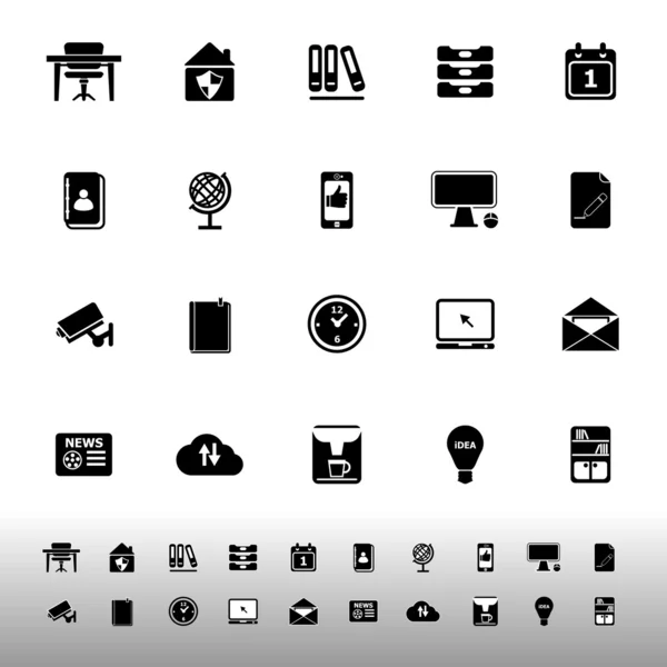 Icônes de bureau à domicile sur fond blanc — Image vectorielle