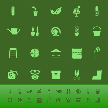 Yeşil backgroundai ev bahçe renk simgeleri