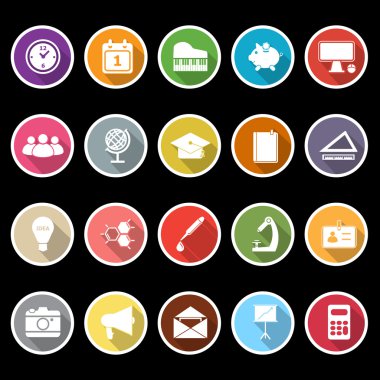 uzun gölge ile okul simgeleri