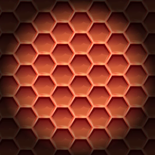 Create orange color honeycomb background texture — Stock Vector