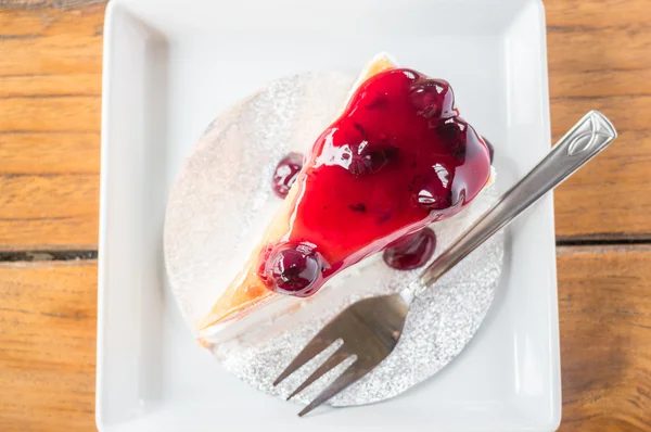Borůvkový koláč palačinka na pohled shora — Stock fotografie