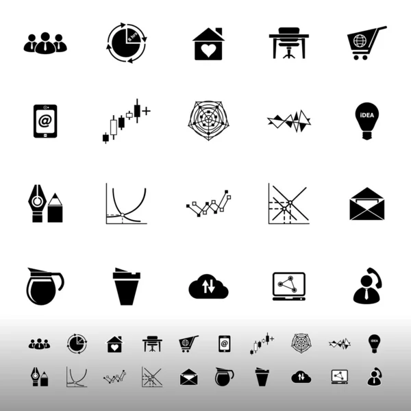 Iconos de organización virtual sobre fondo blanco — Archivo Imágenes Vectoriales