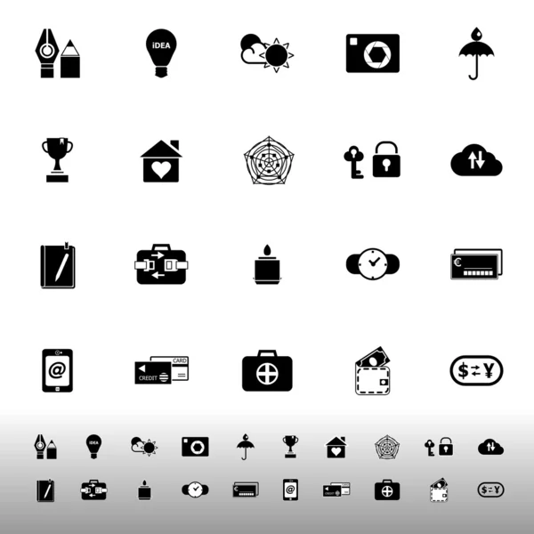 Icônes signe d'assurance sur fond blanc — Image vectorielle