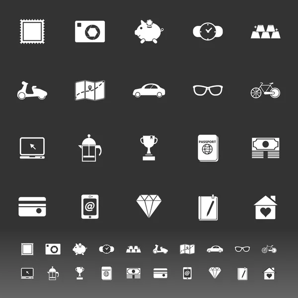 The useful collection icons on gray background — Stock Vector