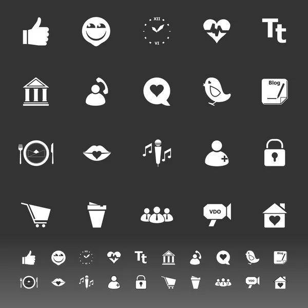 Chat conversation icons on gray background — Stock Vector
