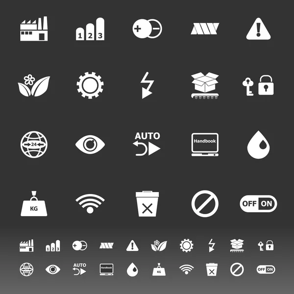 Icone segno elettronico su sfondo grigio — Vettoriale Stock