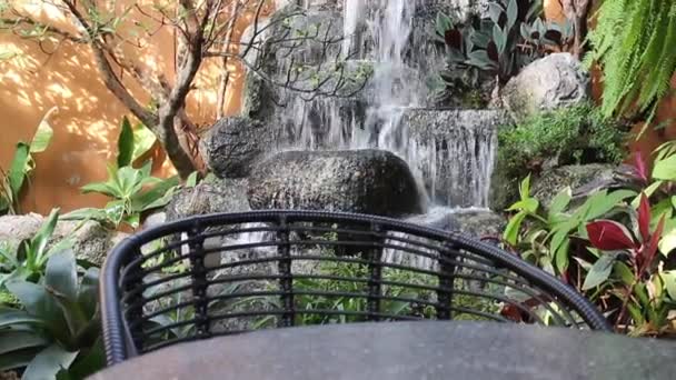 Peixe Lagoa Cachoeira Decorados Casa Jardim Imagens Estoque — Vídeo de Stock