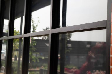 Açık havada bir kafede oturma, stok fotoğrafı.