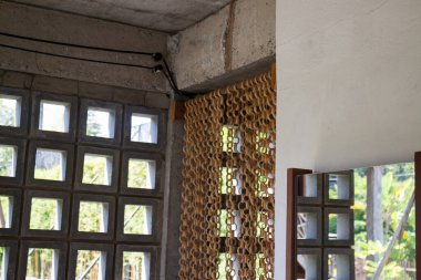 Dekorasyon endüstriyel tarzı tavan arası kafe, stok fotoğrafı