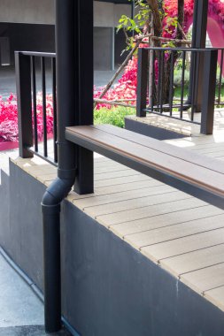 Açık havada bir kafede oturma, stok fotoğrafı.