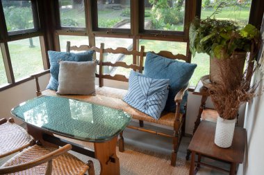 Ortak çalışma alanı minimal biçim dekorasyonu, stok fotoğrafı