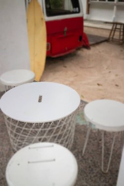 Plaj bahçesinde yaz günü, stok fotoğrafı.