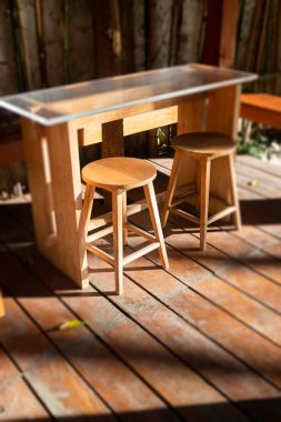 İç tasarım minimal kahve dükkanı, stok fotoğrafı.