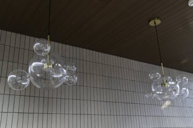 Çatı katı tarzı kahve dükkanı iç dekorasyon, stok fotoğrafı.