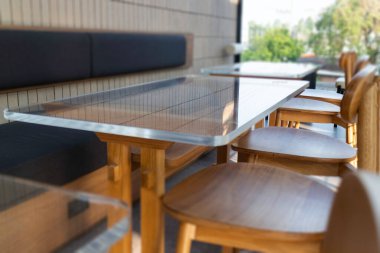 Çatı katı tarzı kahve dükkanı iç dekorasyon, stok fotoğrafı.